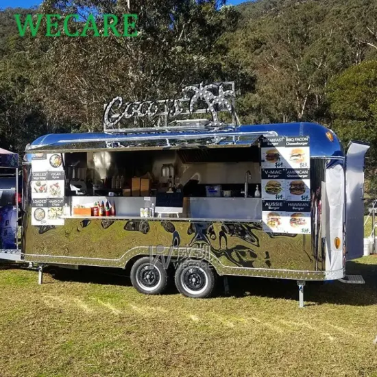 Wecare neu gestalteter mobiler Bar-Eiswagen für den Außenbereich, Airstream-Food-Truck, mobiles Verkaufsfahrzeug, voll ausgestatteter Food-Trailer